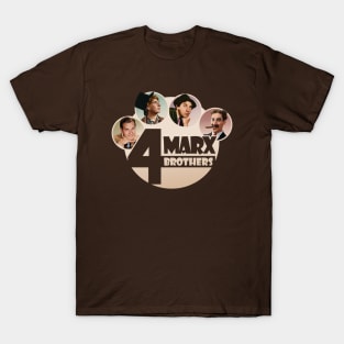 The 4 Marx Brothers at Paramount color version T-Shirt